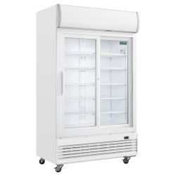 Mobile Preview: POLAR GE581 Display-Kühlschrank 2 Schiebetüren 950 l
