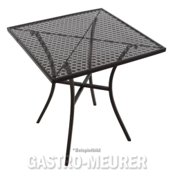 Mobile Preview: Bolero Bistrotisch quadratisch 70 cm, Stahl, schwarz