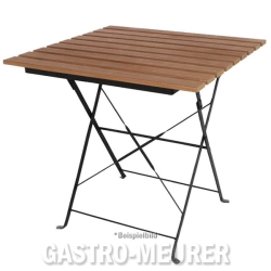 Mobile Preview: Bolero Klappbarer Terrassentisch quadratisch, Holzimitat