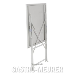 Mobile Preview: Bolero Klappbarer Terrassentisch quadratisch, Stahl, grau