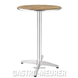 Mobile Preview: Bolero Stehtisch rund 60 cm Eschenholz + Edelstahl