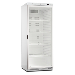 Mobile Preview: Marecos Kühlschränk GN 2/1 aus weißem Stahl 600 Serie mit Glasstür 221.103