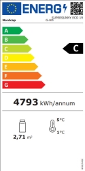 Mobile Preview: NordCap COOL-LINE Wandkühlregal SUPERSUNNY ECO 19 G-HD