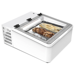 Auftisch-Eisvitrine MINI CREAM 3V LED Weiß NordCap 465500300