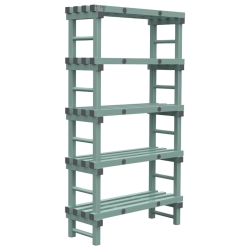 Mobile Preview: REA Euro-Regal T=500 mm 4 Böden H=1750 mm, 6 versch. Längen REA Kunststoffregal Lagerregal Euroregal regal gastro-inox ESC1005BA120445 ESC1205BA120445 ESC1405BA120445 ESC1505BA120445 ESC1805BA120445 ESC2005BA120445 ESD1005BA120445 ESD1205BA120445 ESD1405B