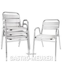 Mobile Preview: Bolero Bistrostühle stapelbar Aluminium