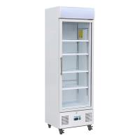Mobile Preview: Glastür-Kühlschrank 336 Liter fahrbar