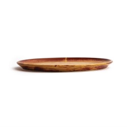 Mobile Preview: Olympia Canvas runder Teller mit schmalem Rand siena-rost 26,5cm VPE: 6 Stück