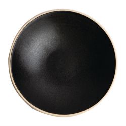 Mobile Preview: Olympia Canvas flache Schale schwarz 20cm VPE: 6 Stück