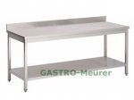 Arbeitstisch 1000 x 700 mm mit Bodenablage und Aufkantung