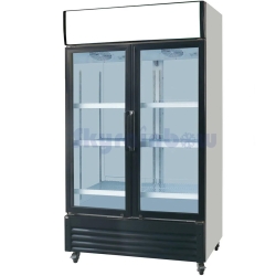 Mobile Preview: Getränkekühlschrank mit Display 600 Liter Skyrainbow LC628MAF Kühlschrank Glastür Getränke