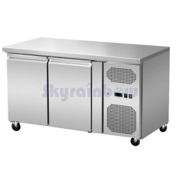 Kühltisch 2 Türen, Umluft, 136x70 Skyrainbow THP2100TN