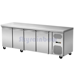 Kühltisch 4 Türen, Umluft, 223x70 Skyrainbow THP4100TN