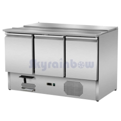 Saladette 3 Türen, Inhalt 260 L, 137 x 70, mit Schiebedeckel Skyrainbow THS903